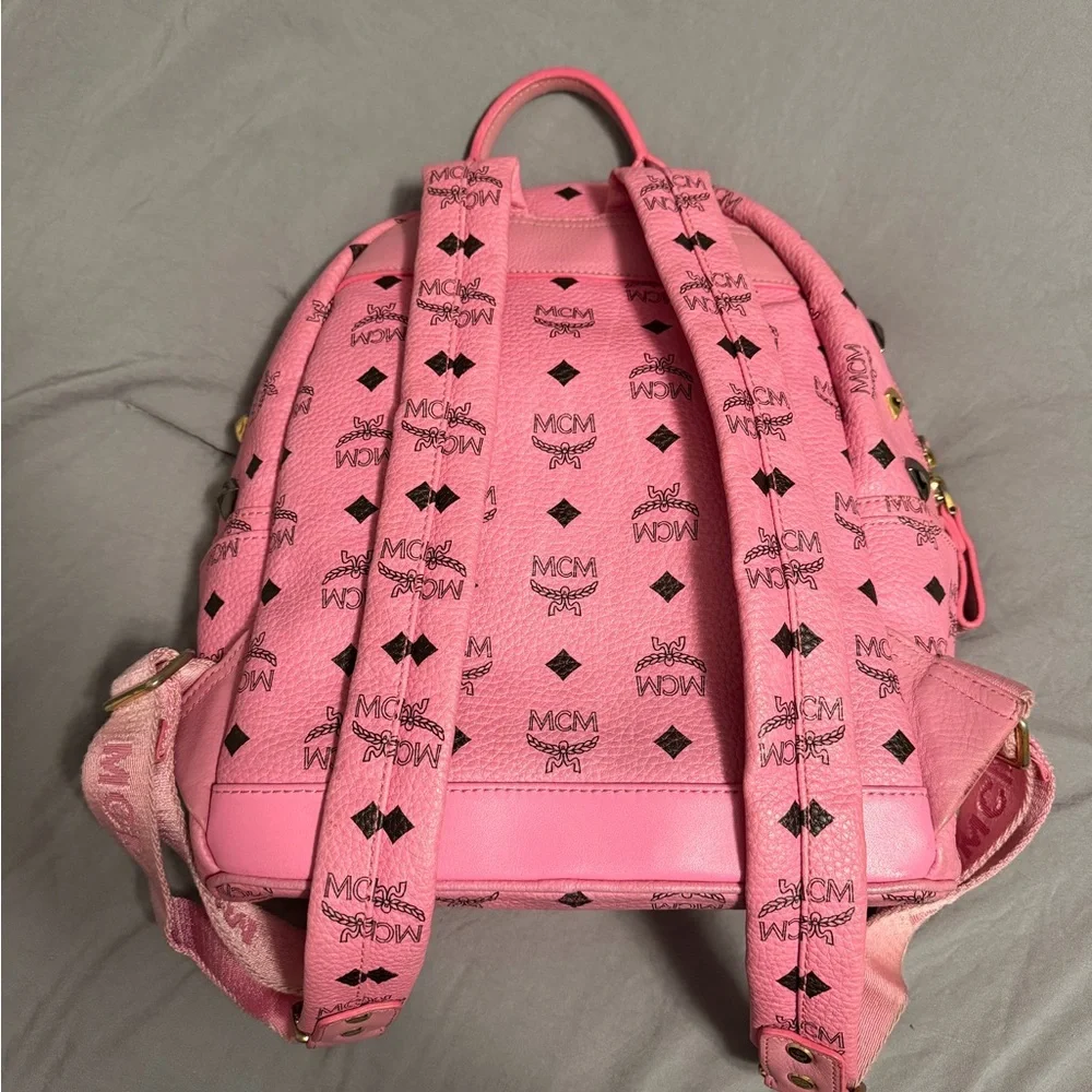 MCM Pink Visteris Backpack 12” - Picture 2 of 16